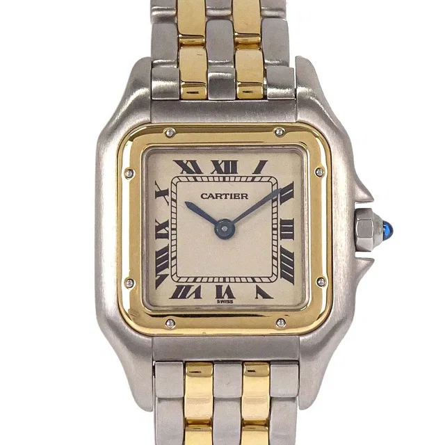 Cartier Panthere SM 2-Row 22mm Ref.66921 Quartz Watch 18KYG SS from AMORE Vintage Tokyo