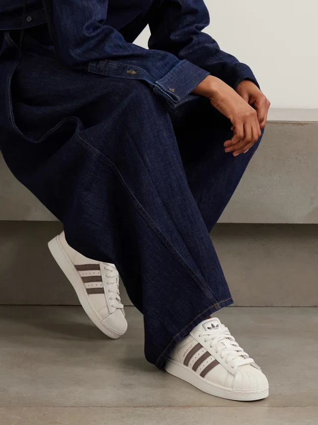 ADIDAS ORIGINALS Superstar II calf hair-trimmed leather sneakers in White, photo 2 of 2 from NET-A-PORTER (Canada)