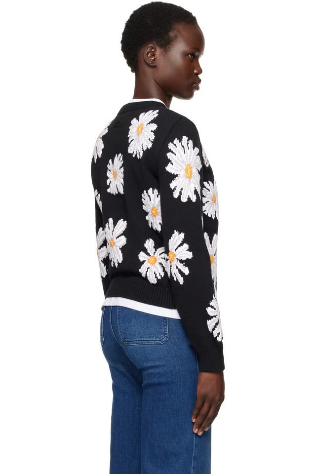 Moschino Black All Over Daisy Print Sweater, photo 3 of 3 from SSENSE