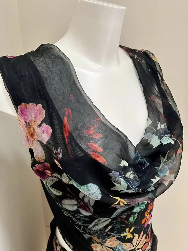 Vivienne Westwood Vintage Red Label Silk Floral Two-Piece in multicolor Silk from Grailed