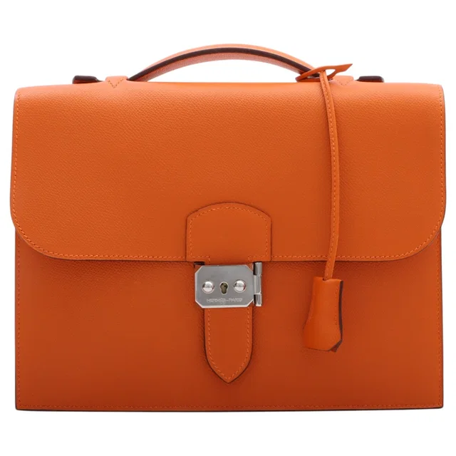 Hermès Sack Adepesche 27 (2005) Orange in Orange Epsom leather from VINTAGE QOO TOKYO