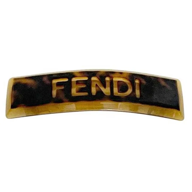 Hair Barrette, Fendi Plastic, Brown, Women's Clip in brown|red from Poshmark