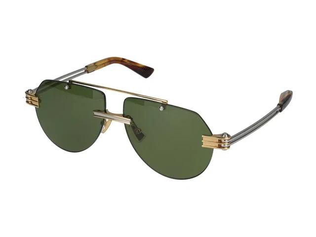 Bottega Veneta Bv1342s Metal Aviator Sunglasses — Gold in Gold from HEWI