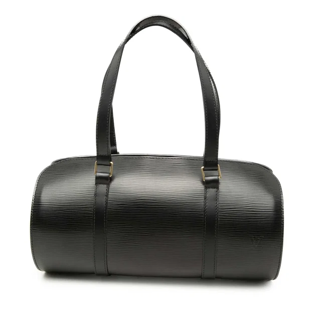 Black Louis Vuitton Epi Soufflot Handbag in Black Leather from Designer Revival