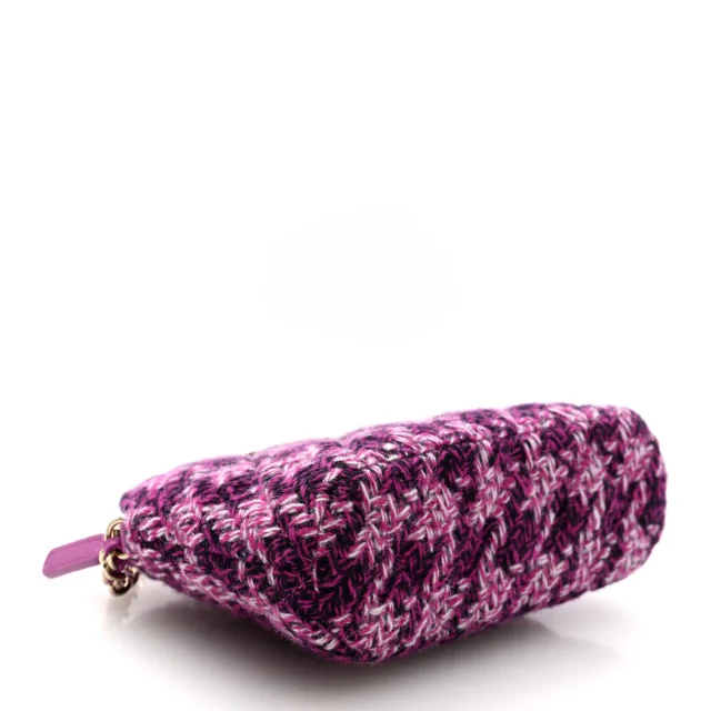 Chanel Quilted Mini Clutch in Purple Tweed from FASHIONPHILE, photo 4 of 11