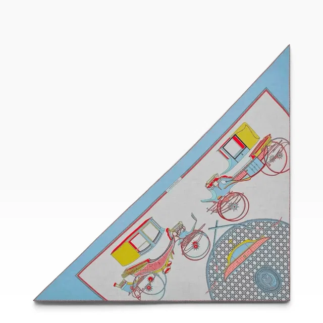 14. Hermes 140cm Cashmere/ Silk Large Triangle Scarf - in Box in Silk from Luxury Promise