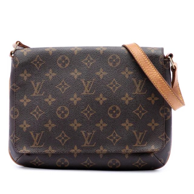Brown Louis Vuitton Monogram Musette Tango Short Strap Shoulder Bag in Brown Coated canvas from Designer Revival, photo 1 of 1