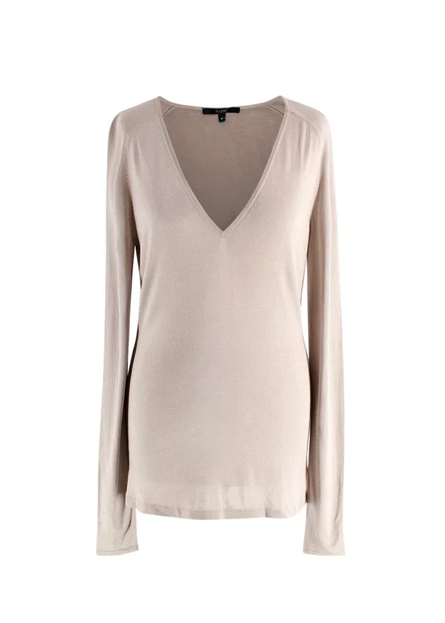 Gucci Beige Glitter Effect Long Sleeve Top in Beige from HEWI