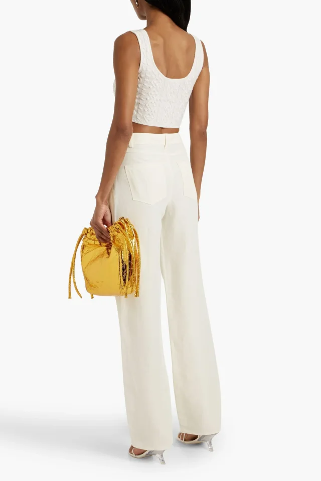 Loulou de Saison Loulou Studio Peran Slub Woven Straight-Leg Pants in Ivory, photo 3 of 4 from THE OUTNET