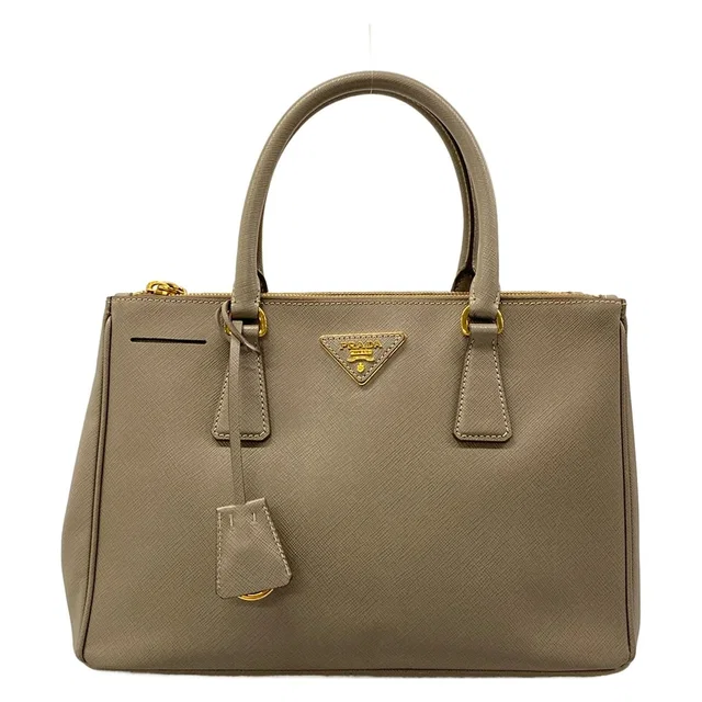 Prada Handbag Galleria Gray Leather in Grey Leather from The Reluxe