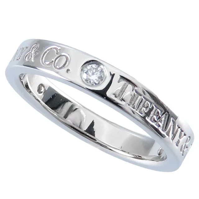 Tiffany & Co. Band Ring Platinum Diamond Flat from The Reluxe