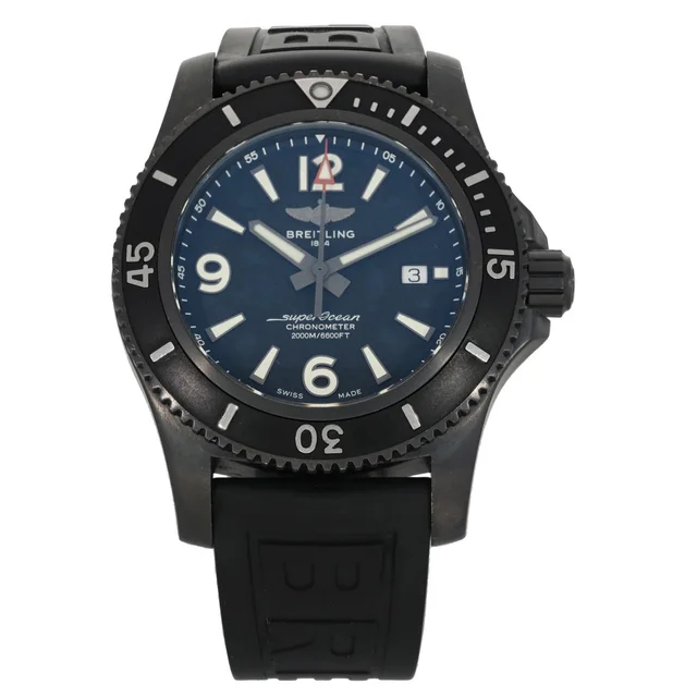 Breitling Superocean M17368 46mm DLC Stainless Steel Watch from H&T