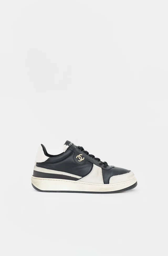 Chanel 2023 Leather CC Sneaker in Leather from VSP Consignment