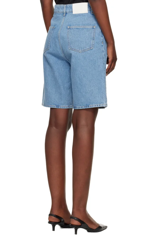 Loulou de Saison Blue Isu Lds Denim Shorts, photo 3 of 4 from SSENSE