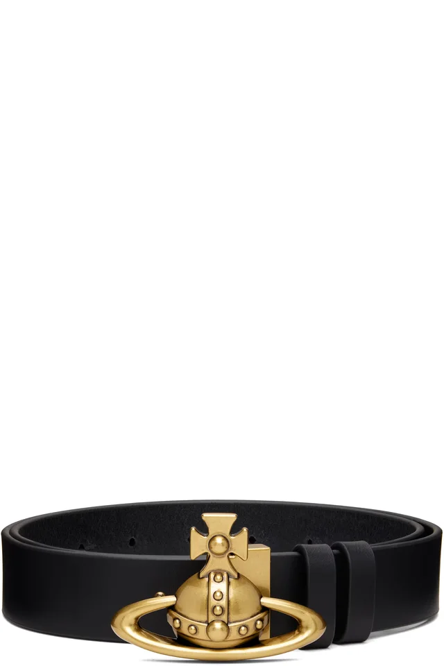 Vivienne Westwood Black Orb Buckle Belt, image 1 of 1 from SSENSE