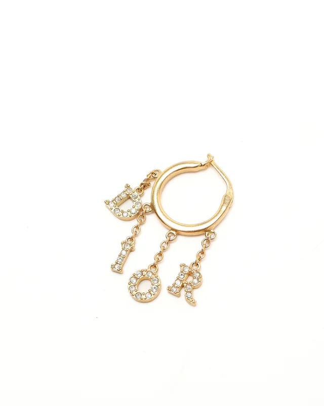 Dior Rhinestone Hoop Earrings from A Retro Tale, photo 2 of 4