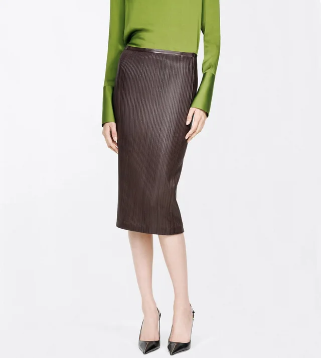 Tom Ford Striped embroidered knit tube skirt, photo 2 of 5 from SENSER