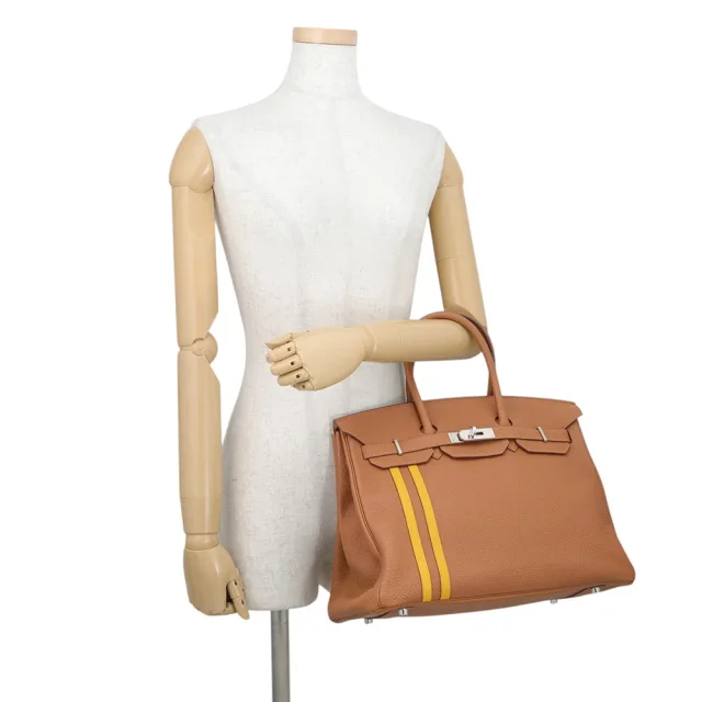 Hermès Birkin Officer Gold/Jaune Ambre Togo Leather Swift Leather Size 35 in Yellow Togo leather from GALLERY RARE, photo 4 of 16