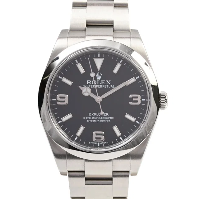 Rolex Explorer I 39mm 214270 Automatic Black in Black from VINTAGE QOO TOKYO