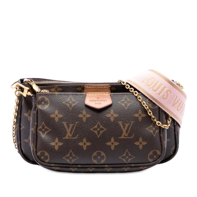 Brown Louis Vuitton Monogram Multi Pochette Accessoires Satchel in Brown Coated canvas from Designer Revival