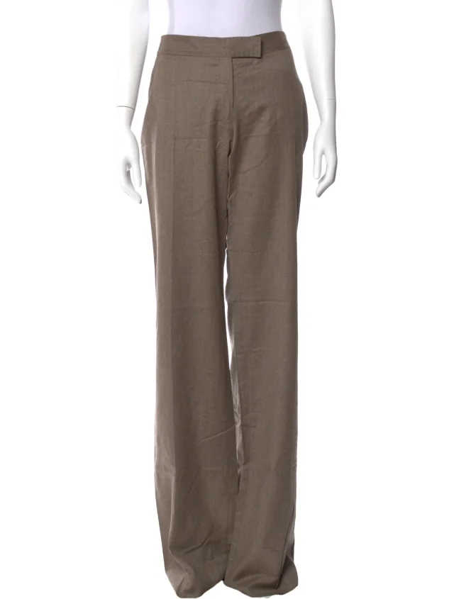Stella McCartney Wool Wide Leg Pants in Wool from The RealReal