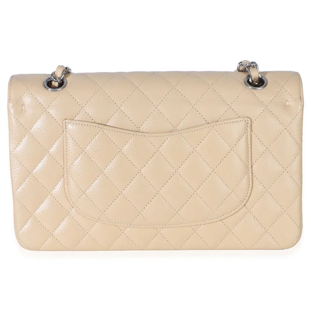 Chanel Beige Quilted Caviar Medium Double Flap Handbag Leather in Beige Caviar leather from HEWI, photo 2 of 2