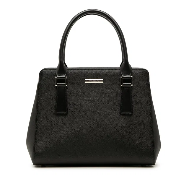 Black Burberry Leather Handbag in Black Leather from Designer Revival