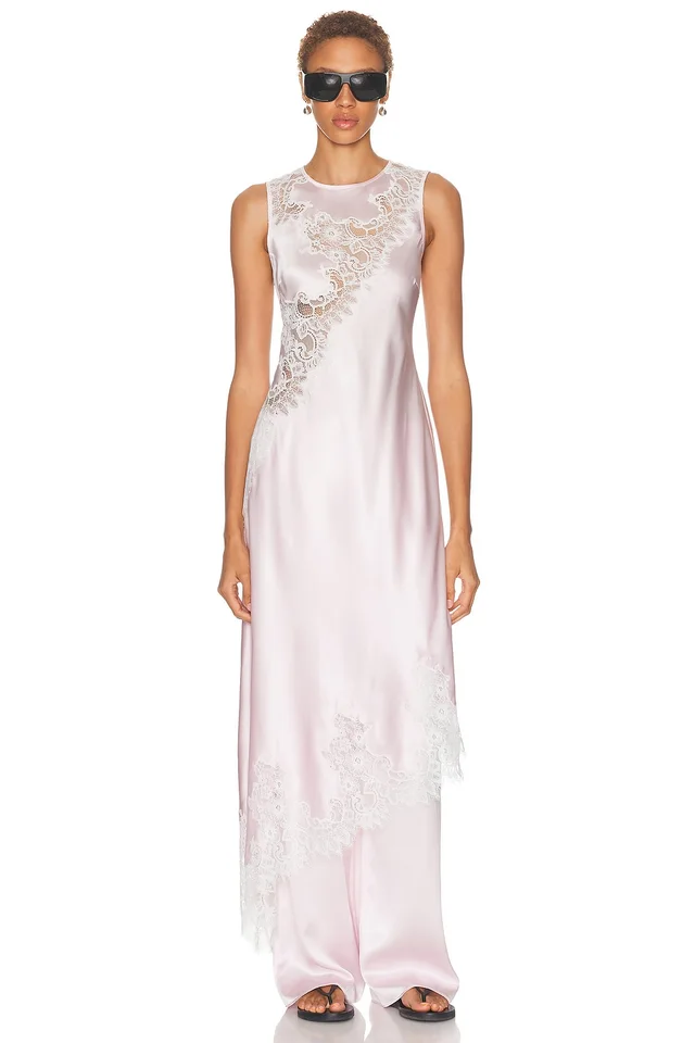 SRG Ellis Silk Midi Dress in White, photo 2 of 2 from FWRD