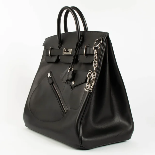 Hermès HAC Rock 40 Black Evergrain PHW in Black Leather from Labellov, photo 3 of 16