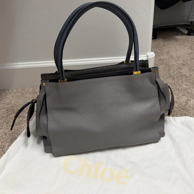 Chloé Women's Tote bags - Grey in gray from Depop, photo 1 of 1