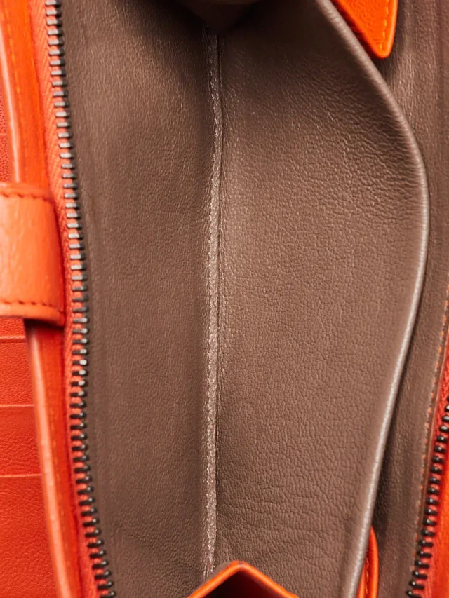 Bottega Veneta Orange Intrecciato Woven Nappa Leather Continental Wallet in Orange Nappa leather from Yoogis, photo 5 of 12