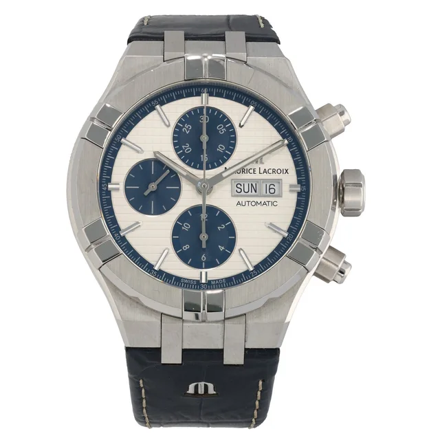 Maurice Lacroix Aikon AI6038 44mm Stainless Steel Watch in Leather from H&T