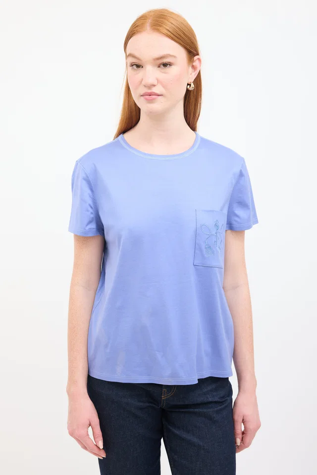 Hermès Embroidered Pocket T-Shirt from VSP Consignment