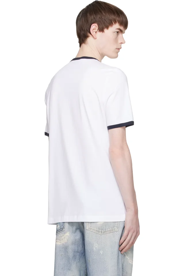 Marni White Cotton Contrast Trims T-shirt, photo 3 of 4 from SSENSE