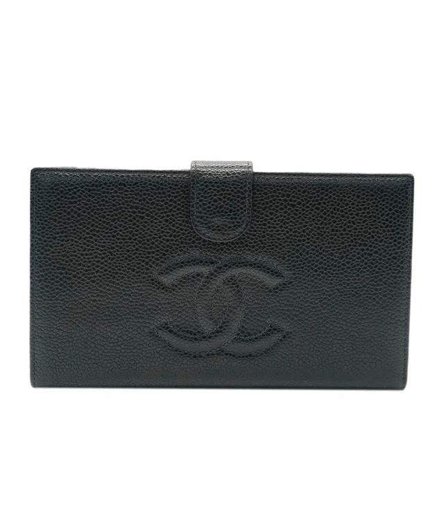 Chanel Long Wallet Black Caviar skin in Black Caviar leather from Luxury Promise