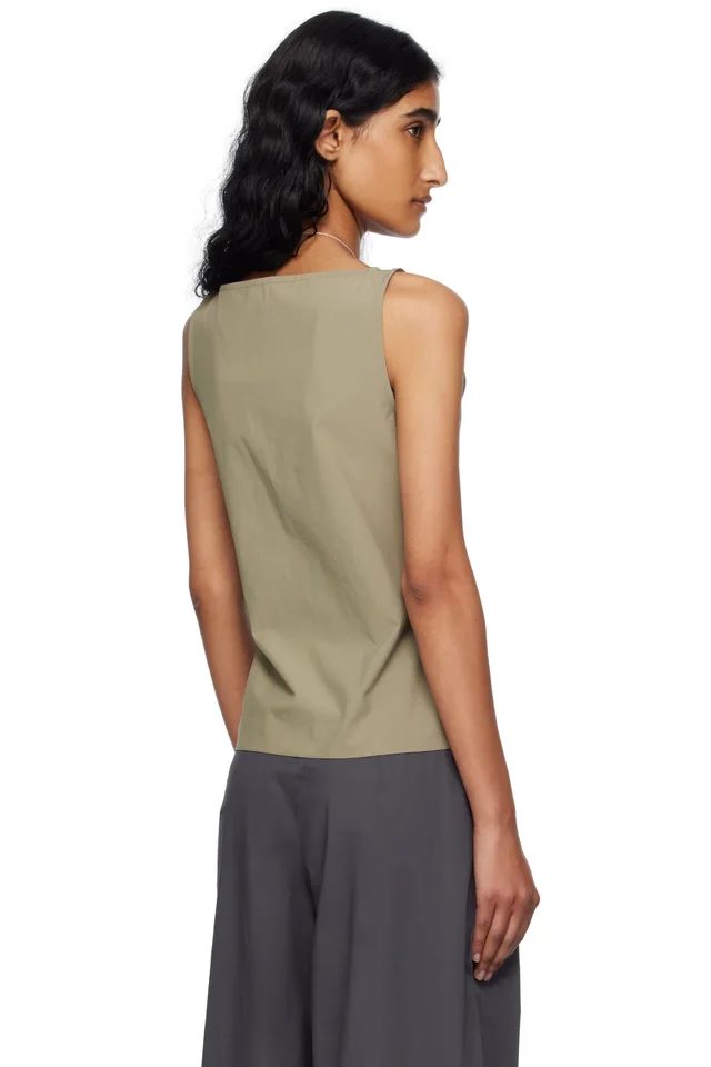BAMBOU ROGER KWONG Gray Nylon Spandex Boat Neck Top, photo 3 of 4 from SSENSE