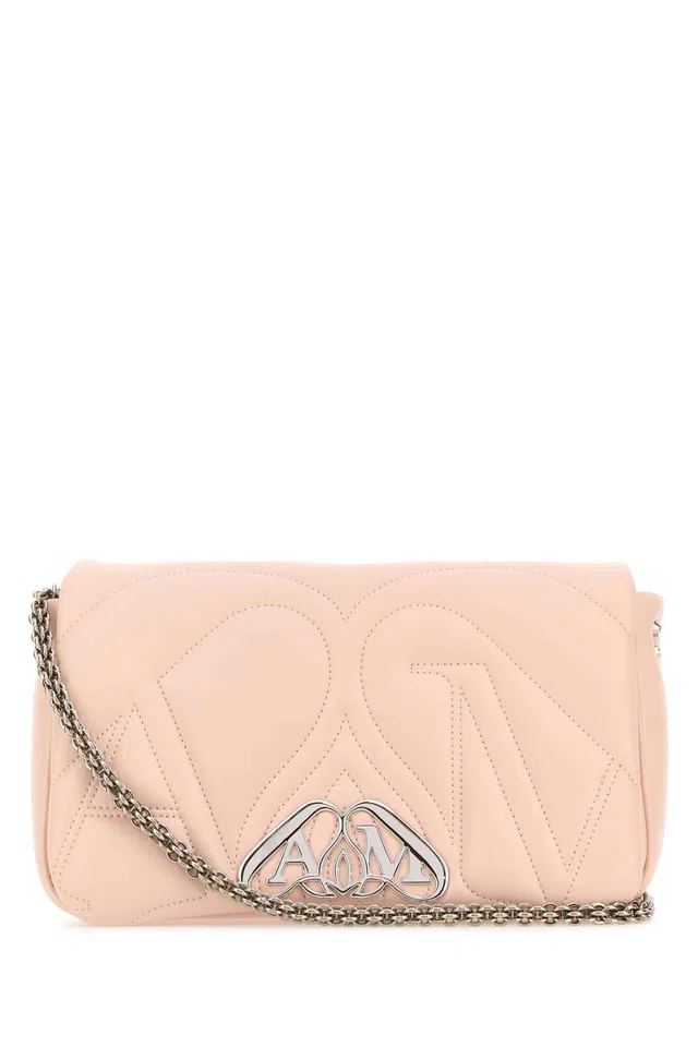 Alexander McQueen Seal Shoulder Bag — Pink in Pink Leather from HEWI