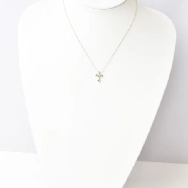 Tiffany & Co. Necklace Pendant Silver Elsa Peretti Cross Motif in Silver from The Reluxe