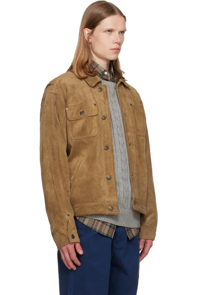 Polo Ralph Lauren Brown Suede Jacket, photo 2 of 4 from SSENSE