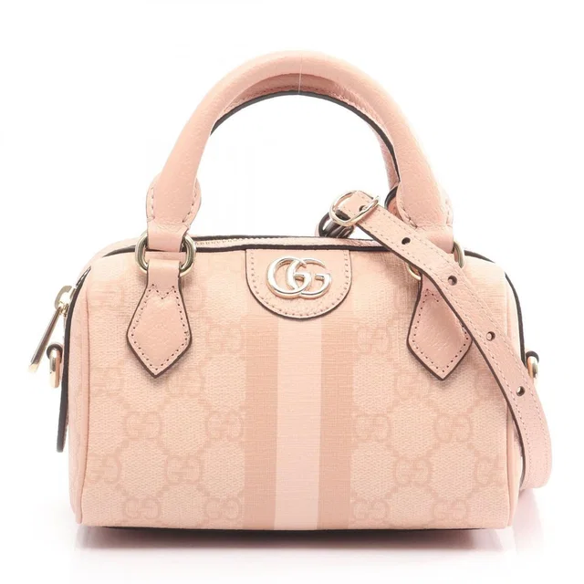 Gucci Handbag Ophidia Sherry Line GG Supreme Pink Canvas in Pink Canvas from The Reluxe