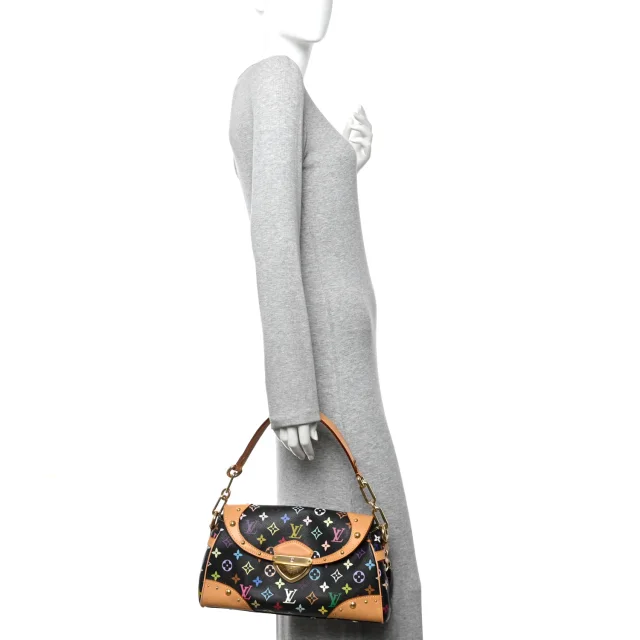 Louis Vuitton Monogram Multicolor Beverly MM Black in Black Coated canvas from FASHIONPHILE, photo 2 of 9