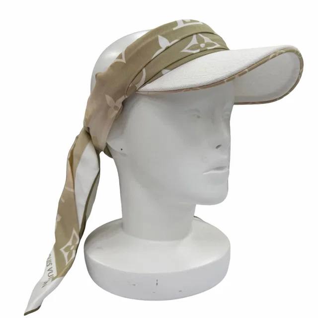 Louis Vuitton Sun And Silk Sun Visor Monogram Shoulder in Beige Silk from The Reluxe