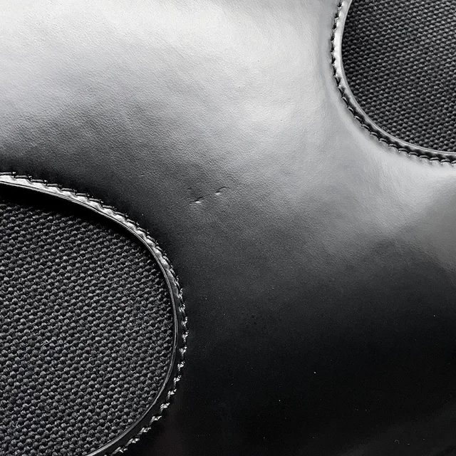 Ferragamo Cutout Handbag Black213487 Patent Leather Canvas in Patent leather from GALLERY RARE, photo 8 of 14