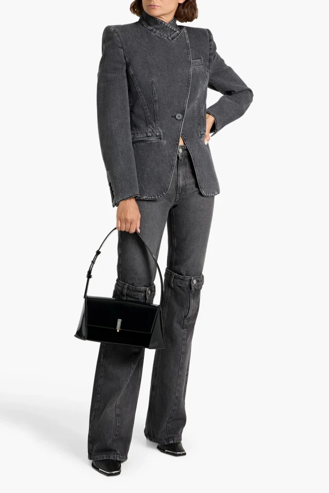 McQueen Tailored Denim Blazer in Charcoal, photo 2 of 4 from THE OUTNET