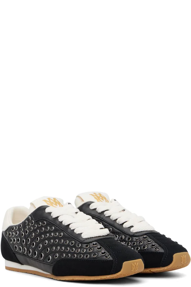 AMIRI Black Stud Pacific Flat Sneakers, photo 4 of 5 from SSENSE