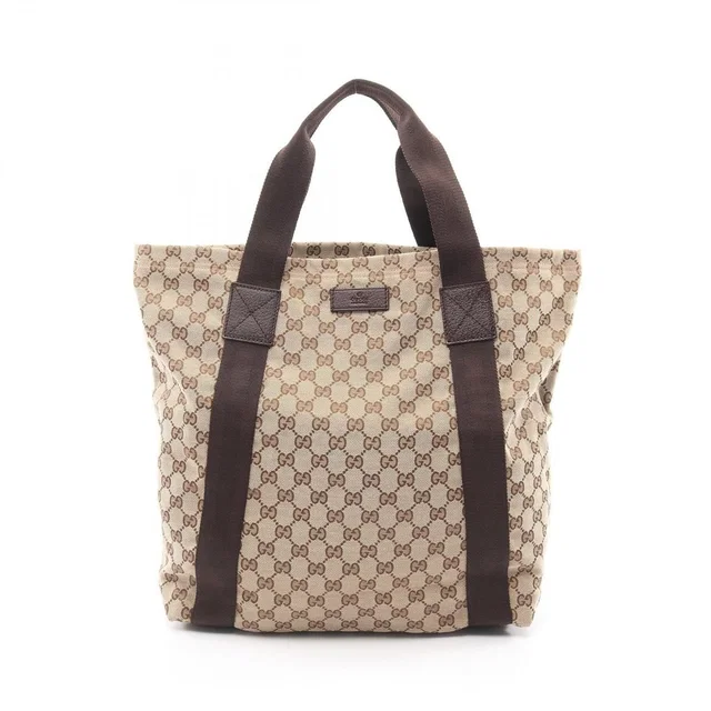 Gucci Tote Bag GG Canvas Beige in Beige Canvas from The Reluxe
