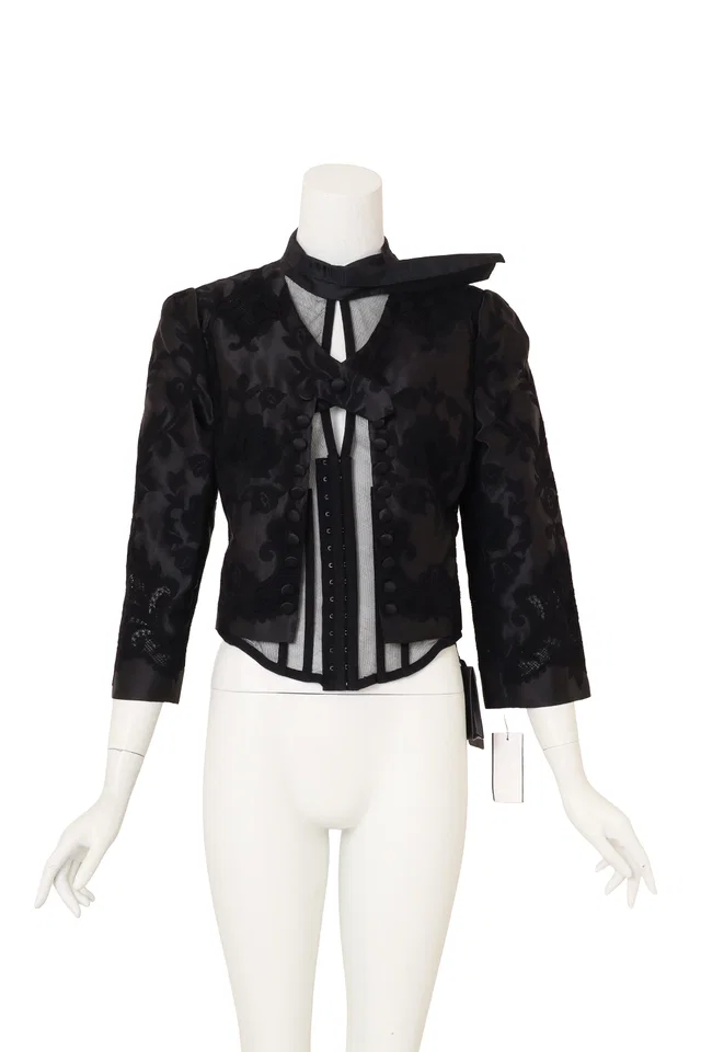 Dolce & Gabbana Embroidered Brocade Corset Jacket (42) in Nylon from Recess LA
