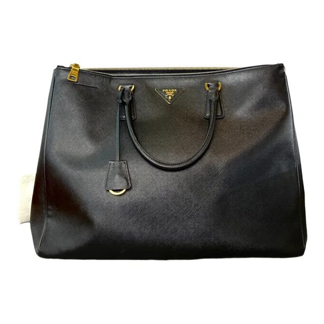 Prada Saffiano Black Large Bag in Black Saffiano leather from Luxury Promise