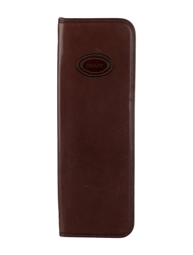 Bally Leather Travel Case in red|brown Leather from The RealReal