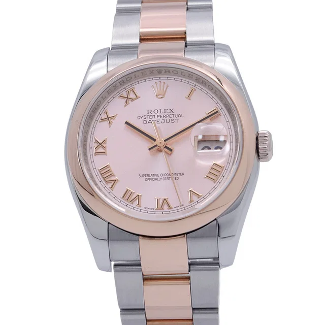 Rolex Datejust W36mm Stainless Steel K18PG Pink Dial116201 in Pink from GALLERY RARE